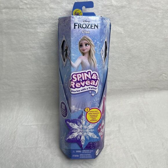 Disney Frozen Spin Reveal Elsa Doll with Surprises Play Scene and Accessories - Picture 1 of 2